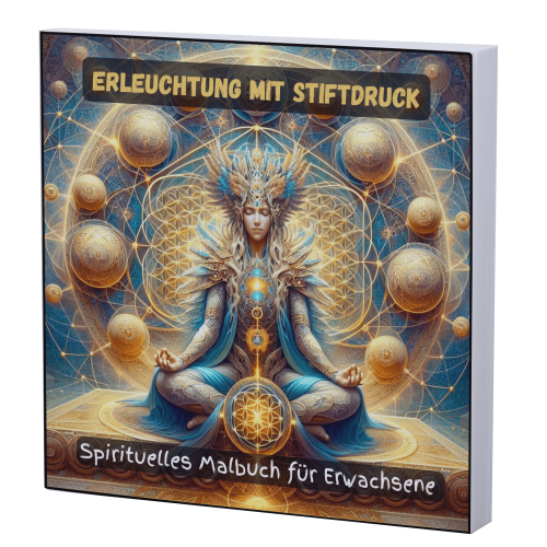 Erleuchtung mit Stiftdruck: Spirituelles Malbuch für Erwachsene